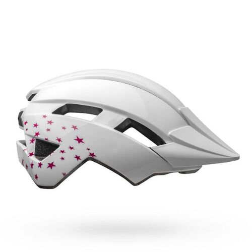 Bell Sidetrack II Youth Helmet Gloss White Stars