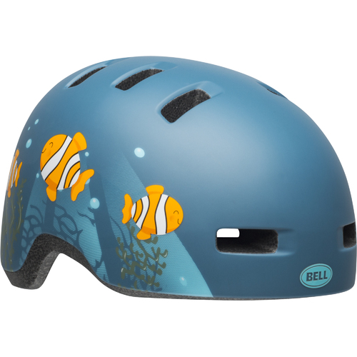 Bell Lil Ripper Helmet Clown Fish Matte Grey/Blue