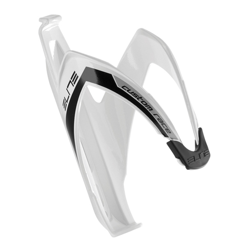 Elite Custom Race Bottle Cage White/Black (74mm Diameter)