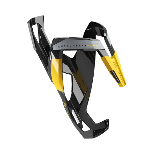 Elite Custom Race Plus Bottle Cage Black/Yellow (74mm Diameter)