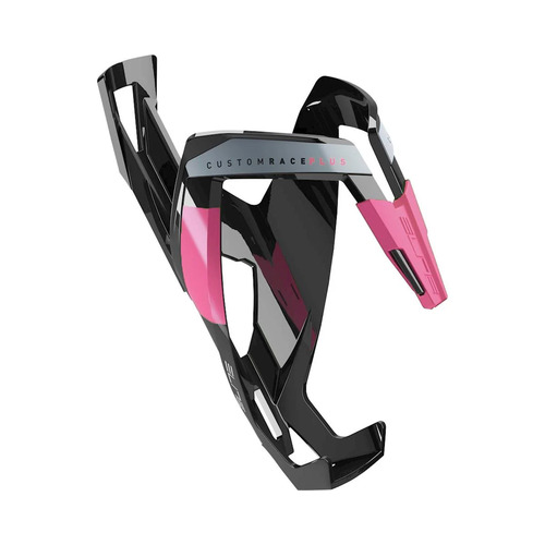 Elite Custom Race Plus Bottle Cage Black/Pink (74mm Diameter)