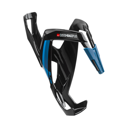 Elite Custom Race Plus Bottle Cage Black Glossy Blue (74mm Diameter)