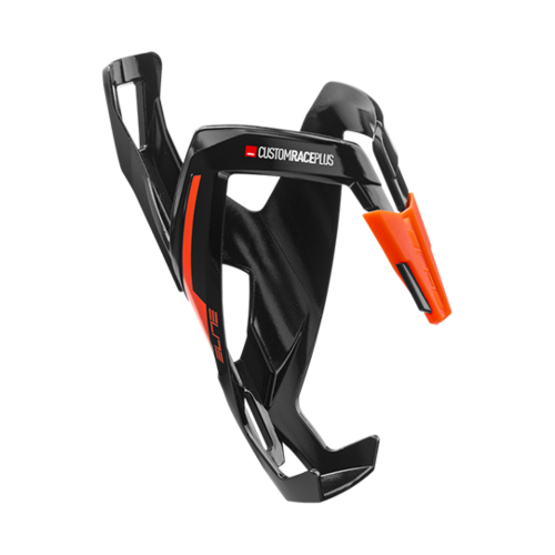 Elite Custom Race Plus Bottle Cage Black Glossy Orange (74mm Diameter)