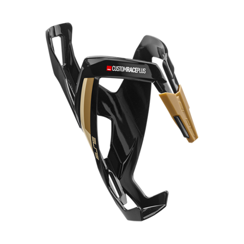 Elite Custom Race Plus Bottle Cage Black Glossy Beige (74mm Diameter)