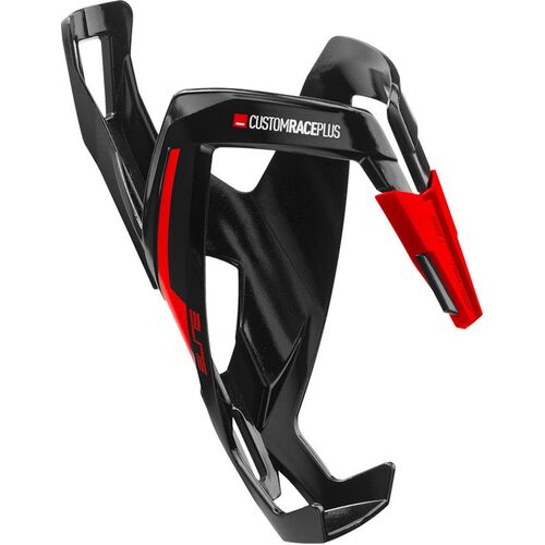 Elite Custom Race Plus Bottle Cage Black/Glossy Red (74mm Diameter)