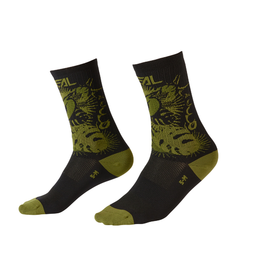 Oneal 2022 MTB Performance Socks Plant Black/Green 