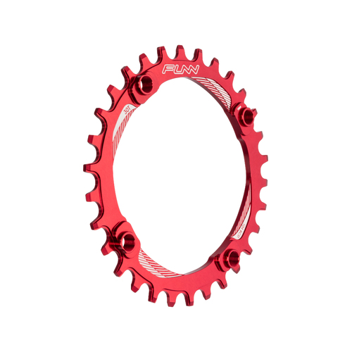 FUNN Solo Narrow Wide 30T Chain Ring for 104mm BCD Red