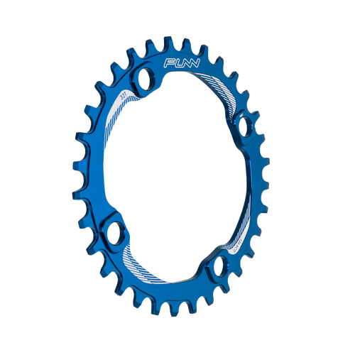 FUNN Solo Narrow Wide 32T Chain Ring for 104mm BCD Blue