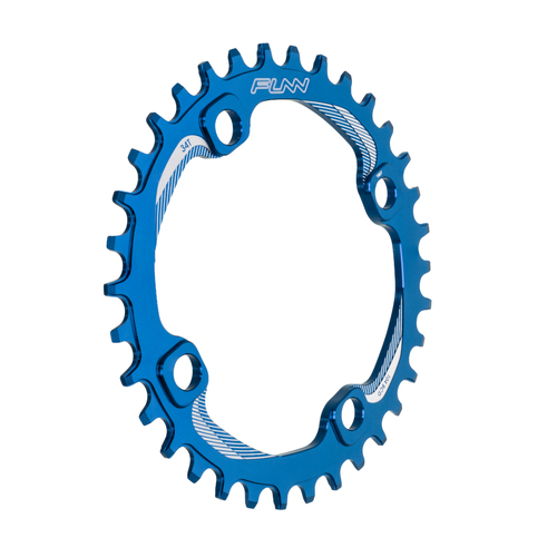 FUNN Solo Narrow Wide 34T Chain Ring for 104mm BCD Blue