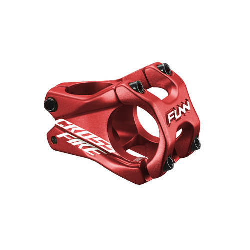 FUNN Crossfire Stem (31.8mm Bar Clamp/35mm Length/0° Rise/Steer 1-1/8 Inch) Red