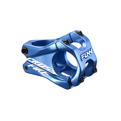 FUNN Crossfire Stem (31.8mm Bar Clamp/35mm Length/0° Rise/Steer 1-1/8 Inch) Blue