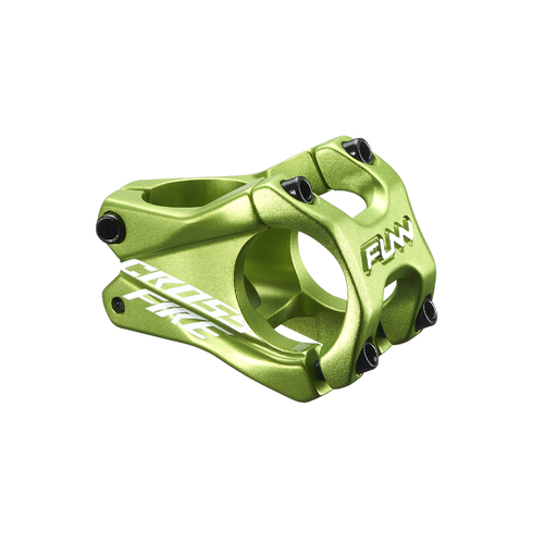 FUNN Crossfire Stem (31.8mm Bar Clamp/35mm Length/0° Rise/Steer 1-1/8 Inch) Green