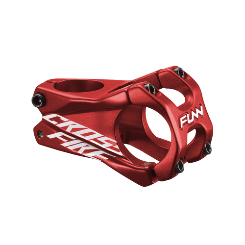 FUNN Crossfire Stem (31.8mm Bar Clamp/50mm Length/0° Rise/Steer 1-1/8 Inch) Red