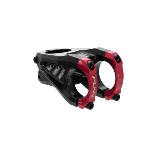 FUNN Equalizer Stem (31.8mm Bar Clamp/50mm Length/10mm Drop/Rise/Steer 1-1/8 Inch) Red