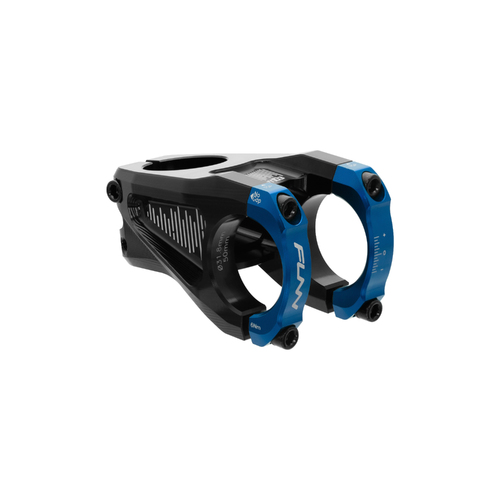 FUNN Equalizer Stem (31.8mm Bar Clamp/50mm Length/10mm Drop/Rise/Steer 1-1/8 Inch) Blue