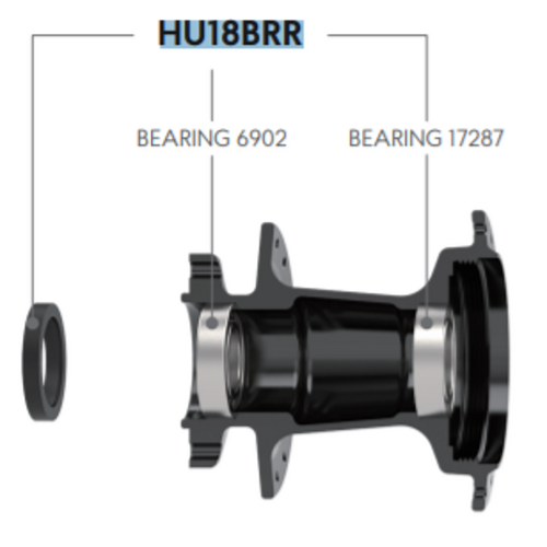 FUNN Rear Hub Bearing Kit (142-148mm Boost Hubs)