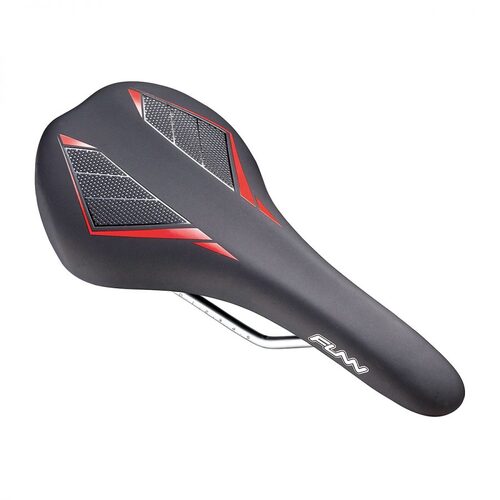 FUNN Skinny Saddle (Length 280mm/Width 144mm) Black/ Red