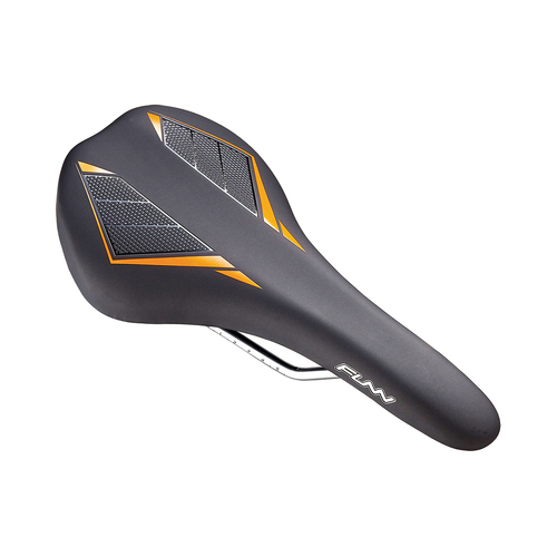 FUNN Skinny Saddle (Length 280mm/Width 144mm) Black/ Orange