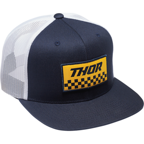 Thor Checker Hat Navy/White