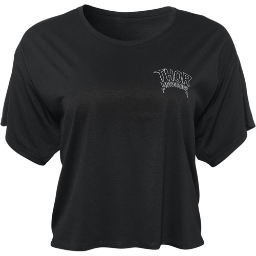 Thor Metal Womens Crop Top Black