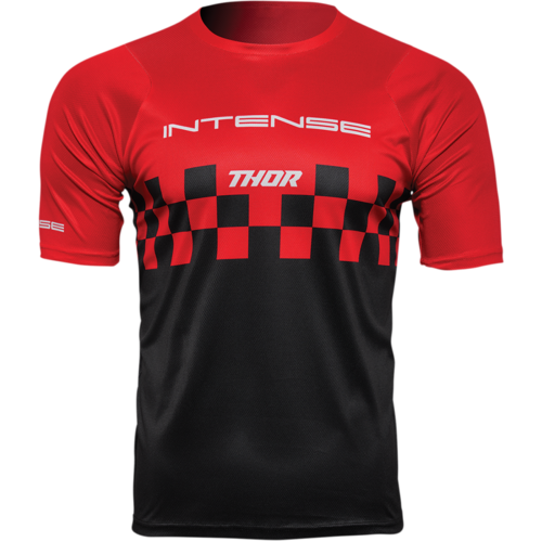 Thor Intense Assist Chex Short Sleeve Jersey Red/Black