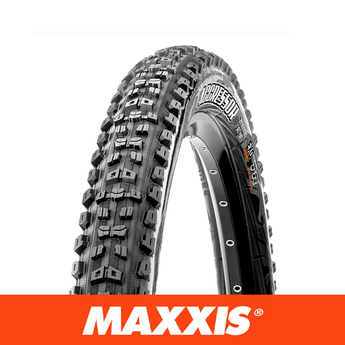 Maxxis Aggressor 26" x 2.30" Tire (Foldable Bead/Tubeless Ready/EXO Casing/60 TPI/Dual Compound) Black