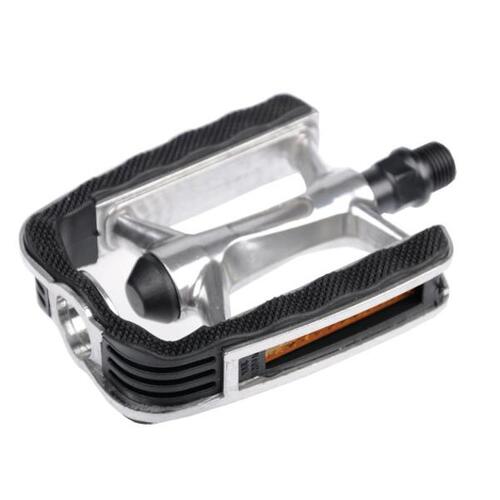 QBP Alloy Trekking Pedal with DU Bearing with Kraton Top 9/16" Silver
