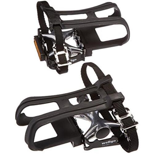 QBP Alloy Trekking Pedal with MT-6 Toe Clip & W-2 Strap 9/16" Silver/Black