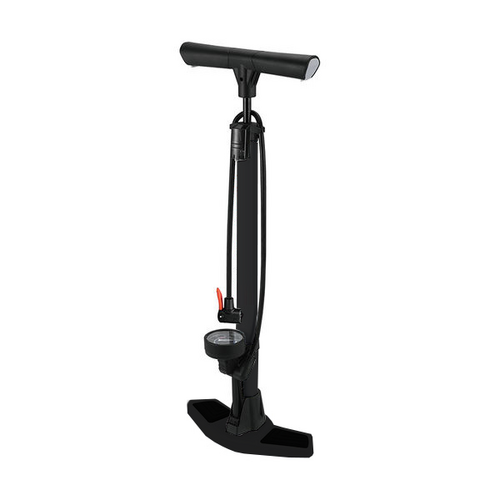 QBP Air Blaster Floor Pump (Alloy Barrel/Steel Base/Mid-Mount 58mm Pressure Gauge/Smart Head) 160 PSI