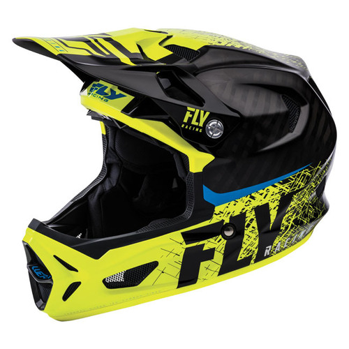 FLY Racing Werx-R MTB/BMX Helmet Imprint Black/Hi-Vis Yellow