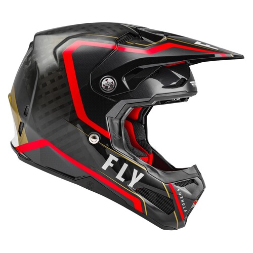 FLY Racing Formula Carbon Helmet Axon Black/Red/Khaki