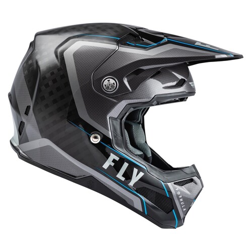 FLY Racing Formula Carbon Helmet Axon Black/Grey/Blue