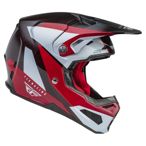 FLY Racing Formula Carbon Helmet Prime Red/White/Red Carbon