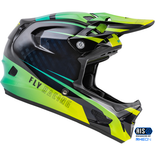 FLY Racing Werx-R MTB/BMX Helmet Limited Edition Hi-Vis Yellow/Teal/Carbon