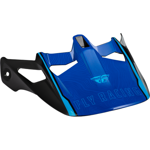 FLY Racing Replacement Peak for Werk-R Helmet Blue Carbon