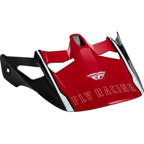 FLY Racing Replacement Peak for Werk-R Helmet Red Carbon