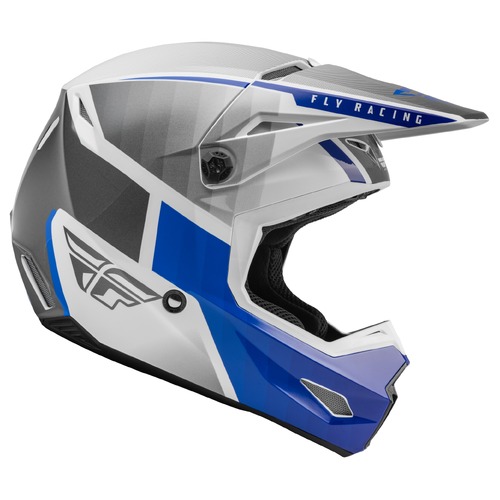 FLY Racing Kinetic Youth Helmet Drift Blue/Charcoal/White