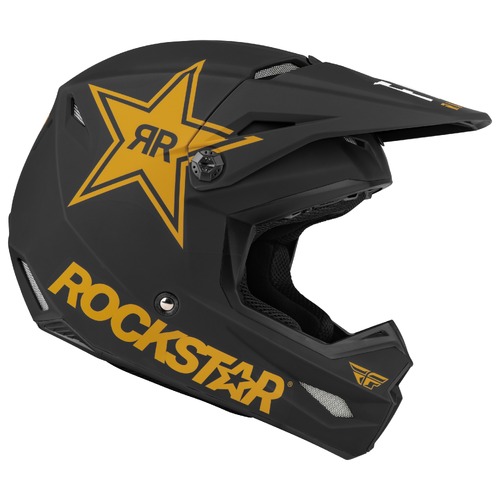 FLY Racing Kinetic Helmet Rockstar Matte Black/Gold