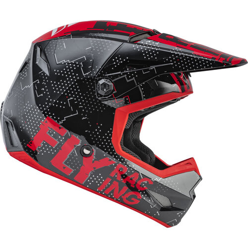 FLY Racing Kinetic Youth Helmet Scan Black/Red