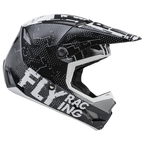 FLY Racing Kinetic Youth Helmet Scan Black/White