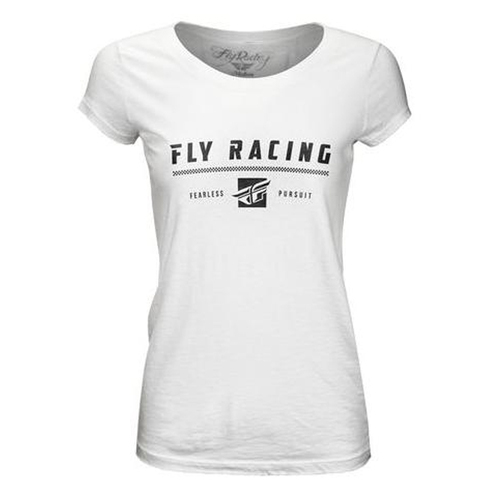 FLY Racing Pursuit Vintage Ladies Tee White