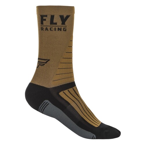 FLY Racing Factory Rider Socks Khaki/Black/Grey