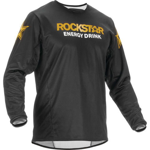 FLY Racing 2022 Kinetic Jersey Rockstar Black/Gold