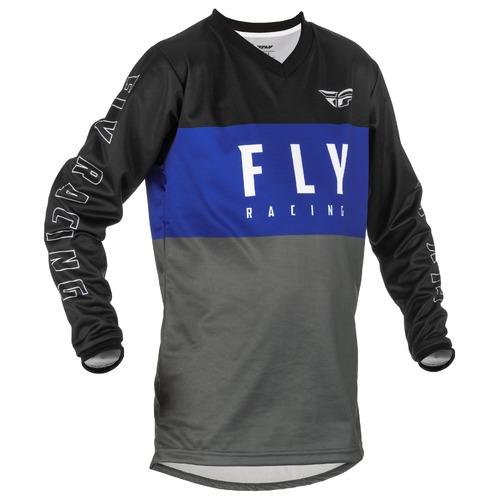 FLY Racing 2022 F-16 Youth Jersey Blue/Grey/Black