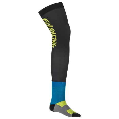FLY Racing Knee Brace Socks Hi-Vis/Black/Blue