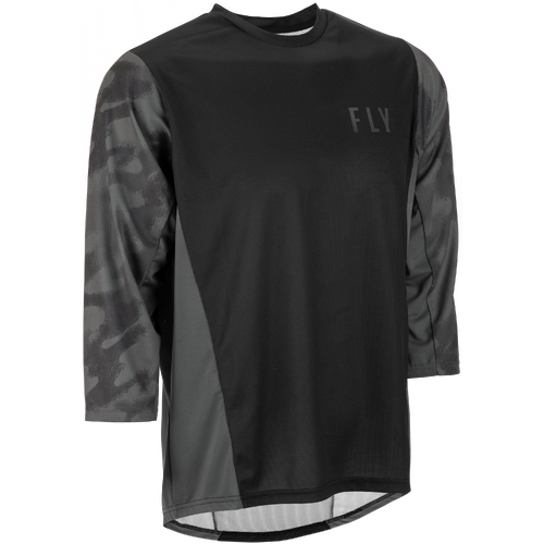 FLY Racing 2022 Ripa 3/4 Sleeve Jersey Black/Grey Camo