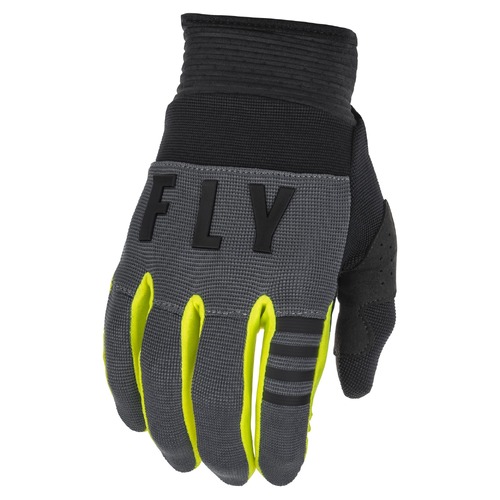 FLY Racing 2022 F-16 Youth Gloves Grey/Black/Hi-Vis