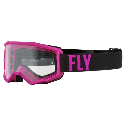 FLY Racing Focus Goggles Pink/Black w/Clear Lens