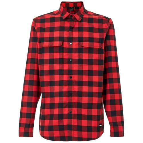Oakley Checkered Ridge Long Sleeve Shirt Red Line