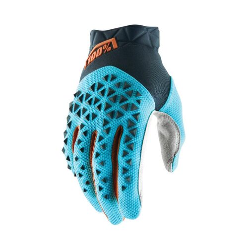 100% Airmatic Gloves Steel Grey/Ice Blue